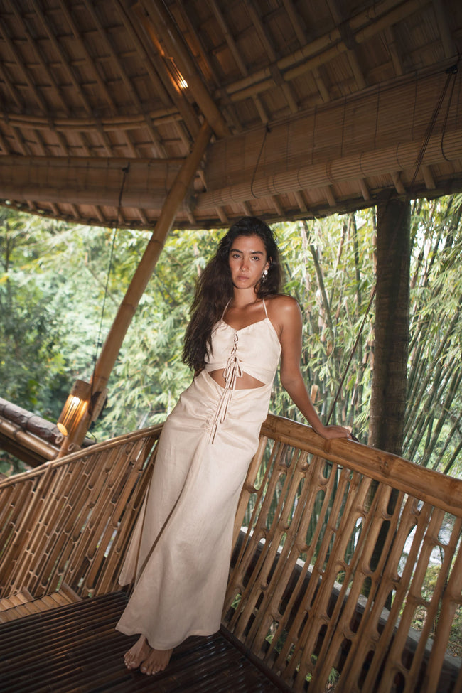 DANIELI CUT-OUT DRESS (IVORY) - RICOCHET