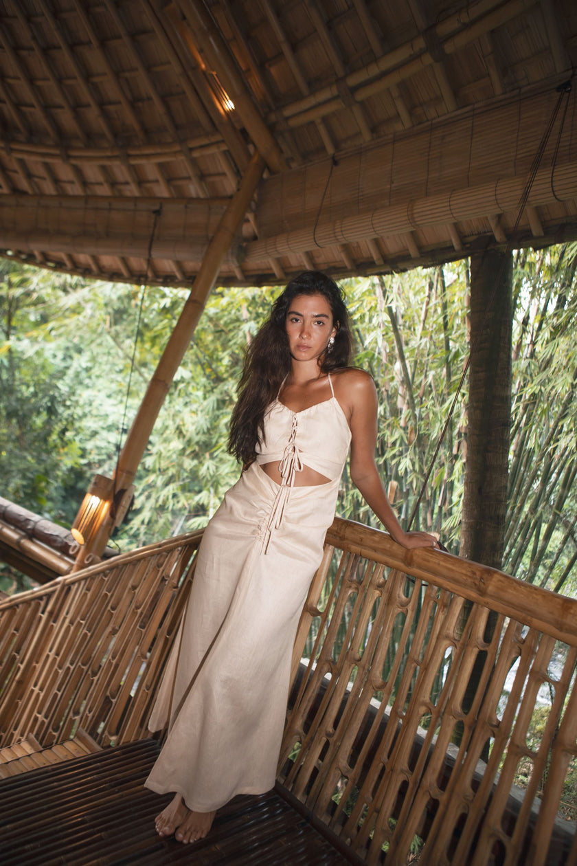 DANIELI CUT-OUT DRESS (IVORY) - RICOCHET