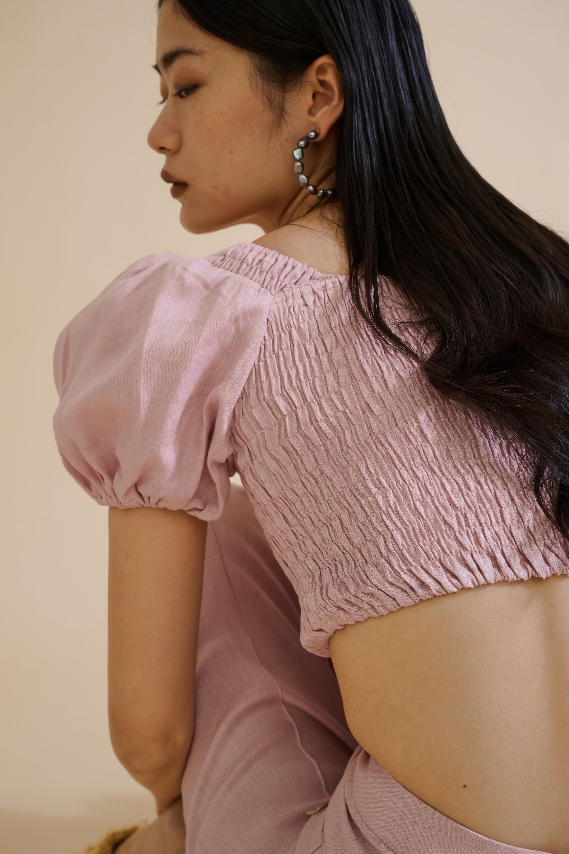 GIA PUFF SLEEVES TOP (BLUSH) - RICOCHET