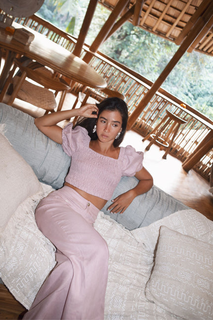 GIA PUFF SLEEVES TOP (BLUSH) - RICOCHET