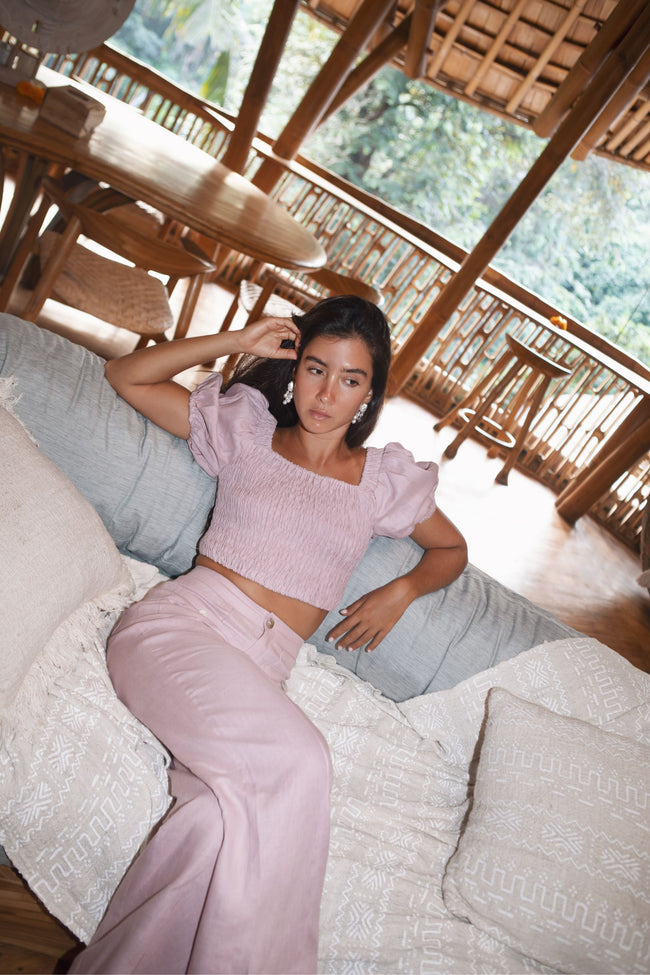 GIA PUFF SLEEVES TOP (BLUSH) - RICOCHET