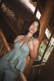 LEA HALTER TOP (SAGE) - RICOCHET