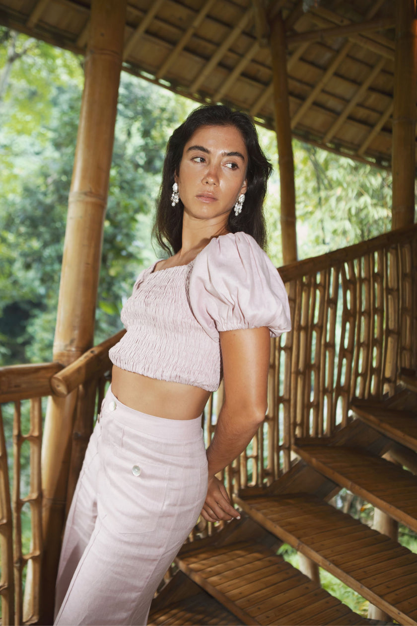 GIA PUFF SLEEVES TOP (BLUSH) - RICOCHET