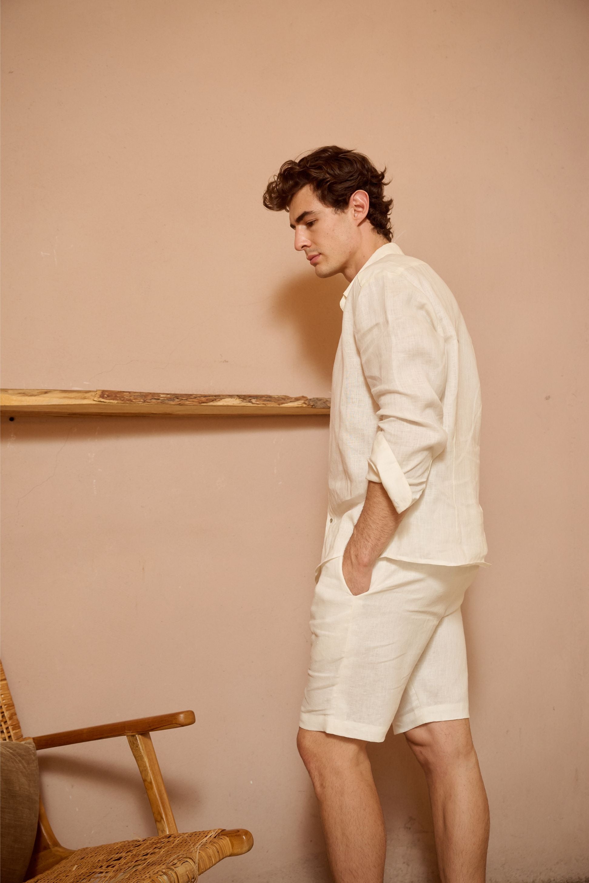 AMIR PEARL BUTTON SHORTS - RICOCHET