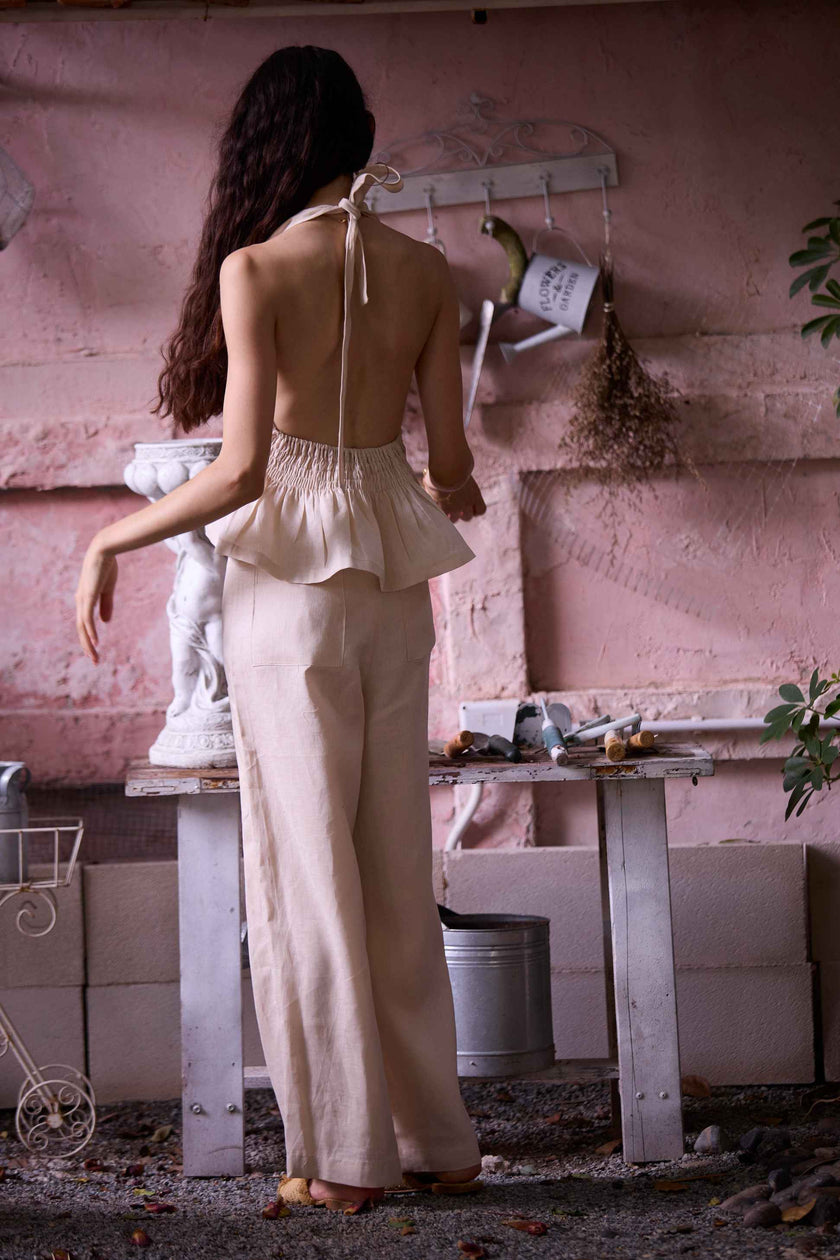 LEA HALTER TOP (SAND) - RICOCHET