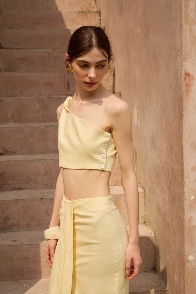 YASEMIN ONE-SHOULDER TOP - RICOCHET