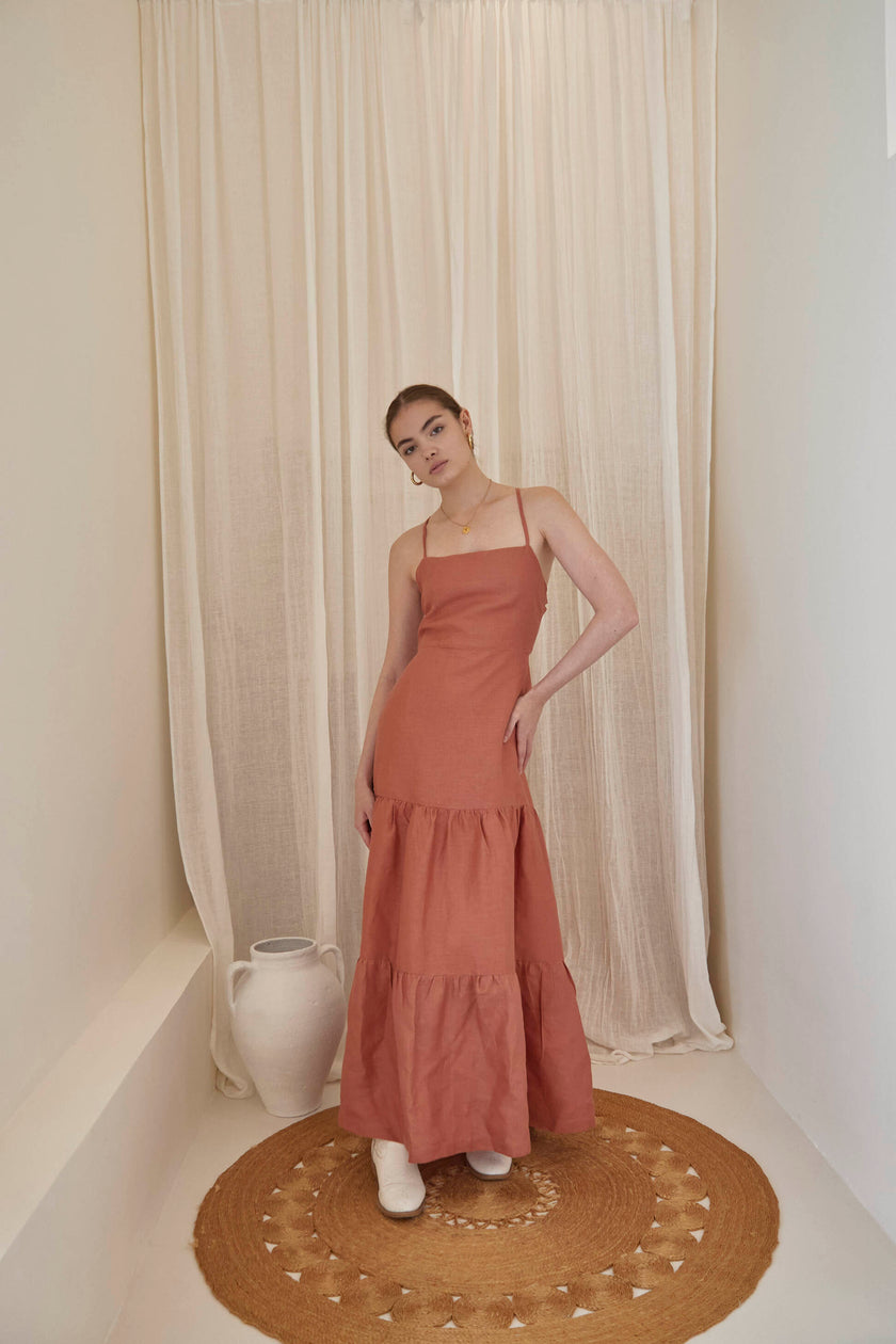 GYASI MAXI DRESS (TERRACOTTA) - RICOCHET