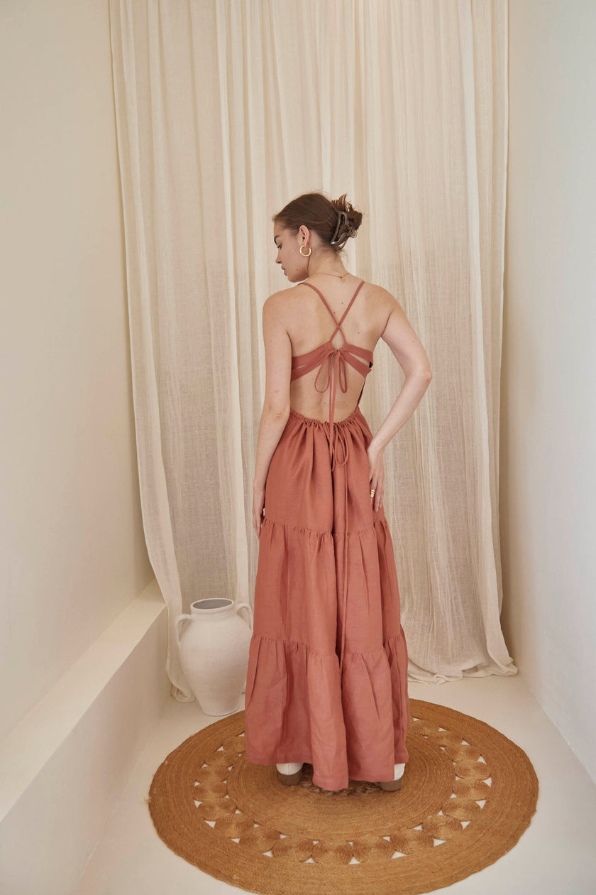 GYASI MAXI DRESS (TERRACOTTA) - RICOCHET