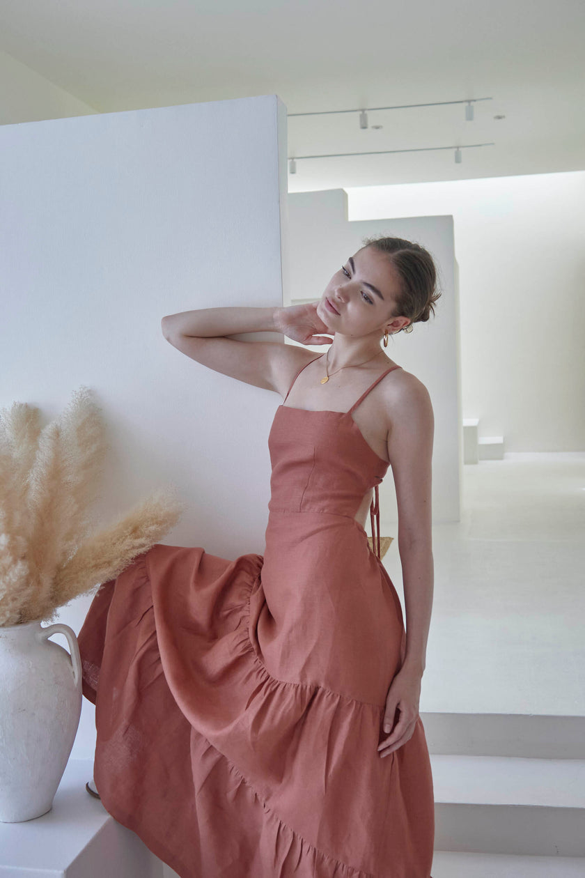 GYASI MAXI DRESS (TERRACOTTA) - RICOCHET
