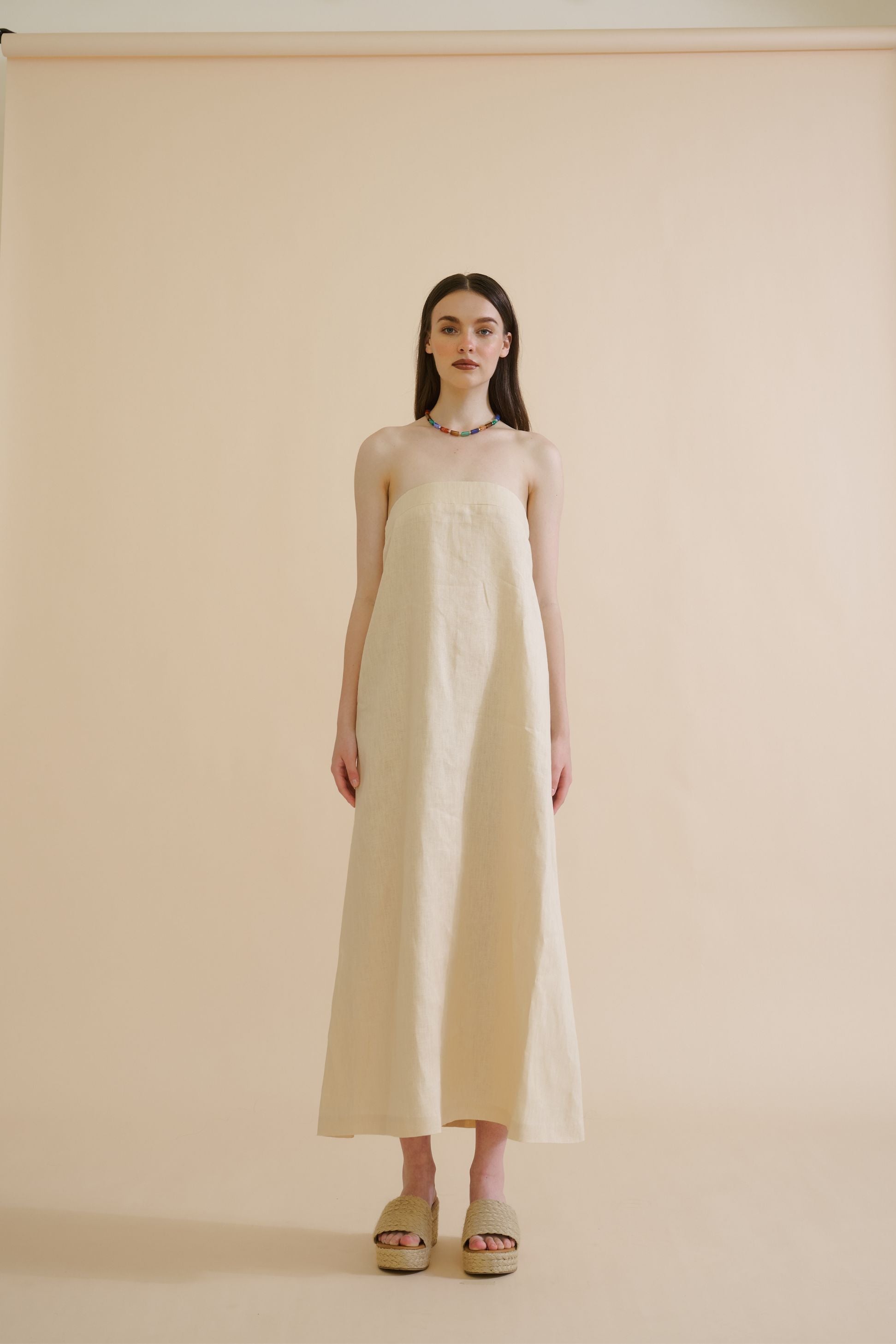 DANIELI STRAPLESS DRESS (IVORY) - RICOCHET