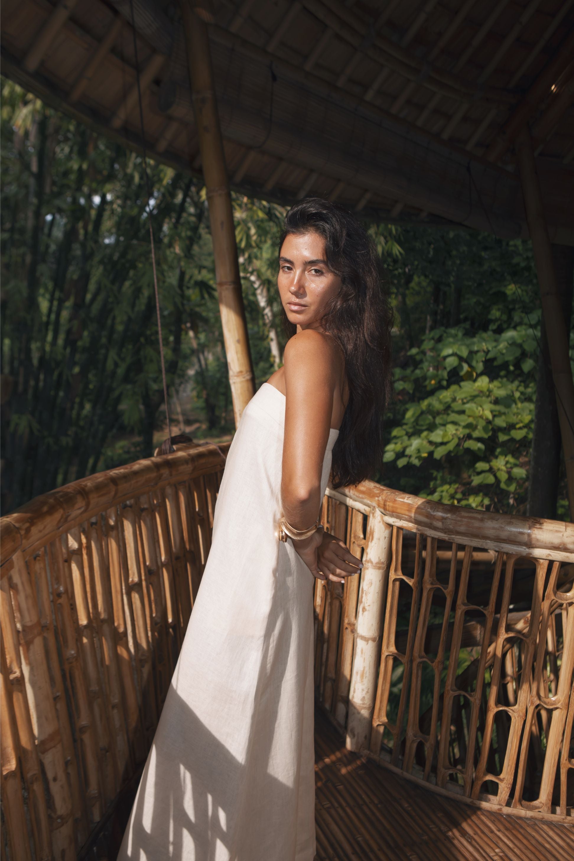 DANIELI STRAPLESS DRESS (IVORY) - RICOCHET