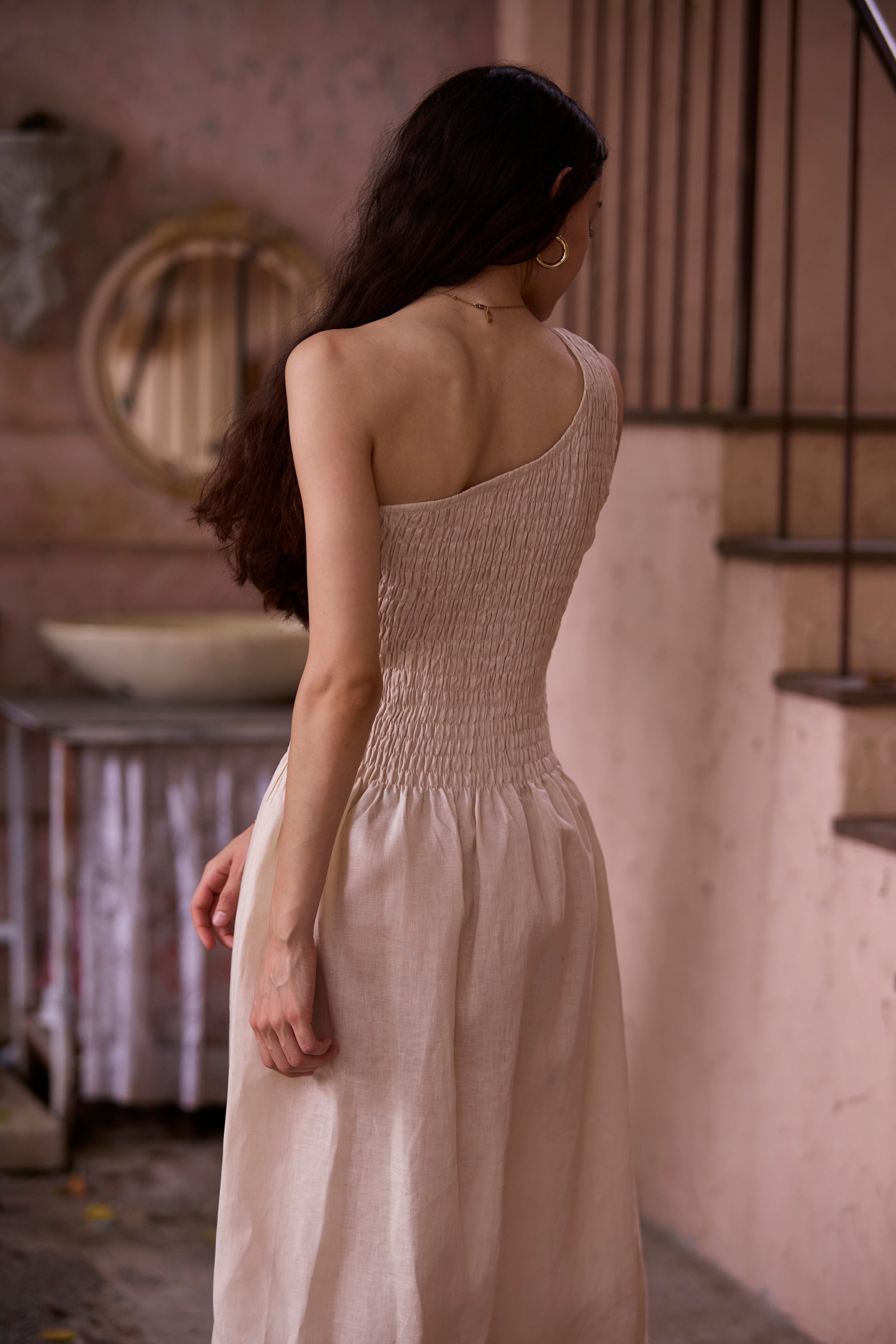 LEA DRESS (SAND) - RICOCHET