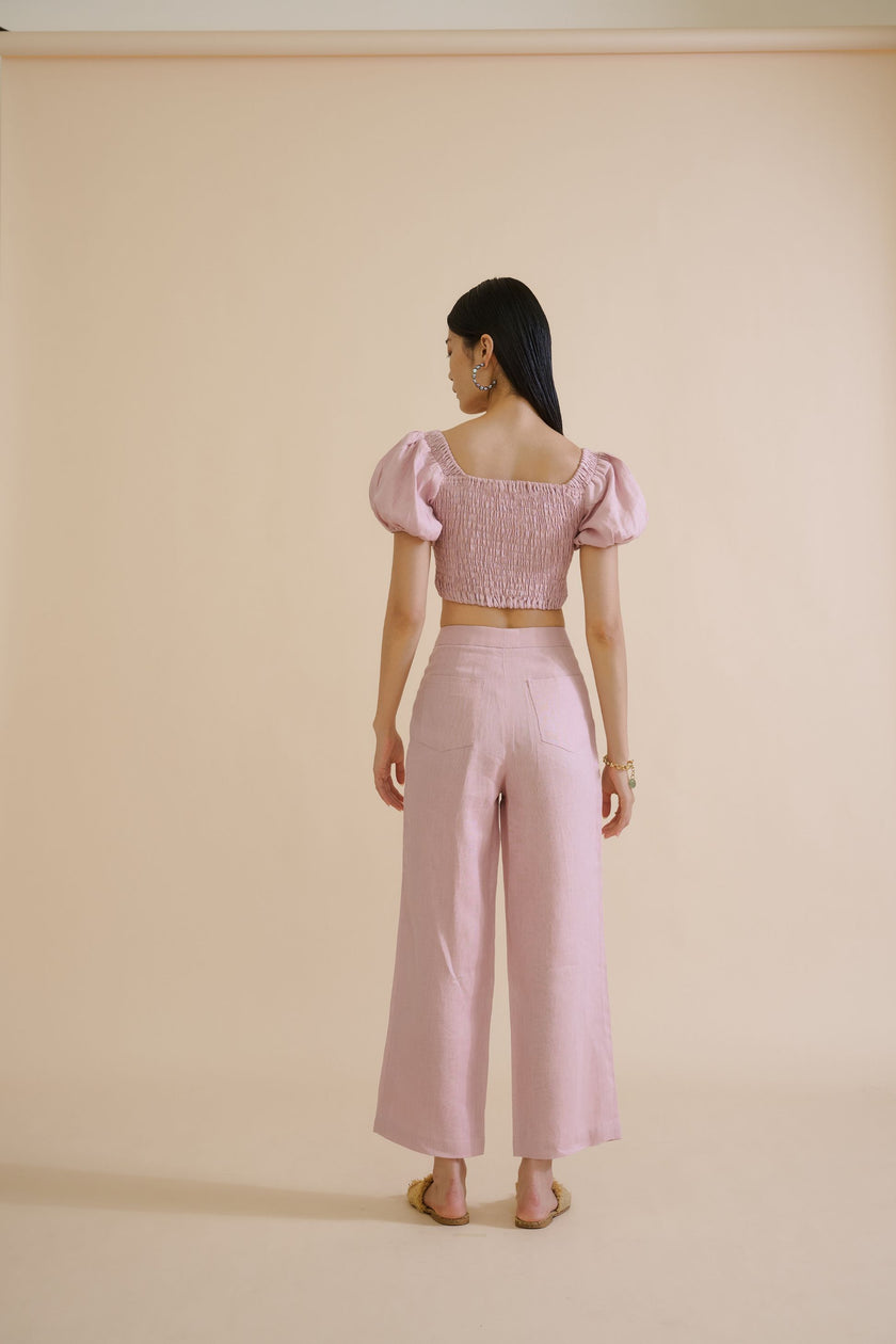 GIA PUFF SLEEVES TOP (BLUSH) - RICOCHET