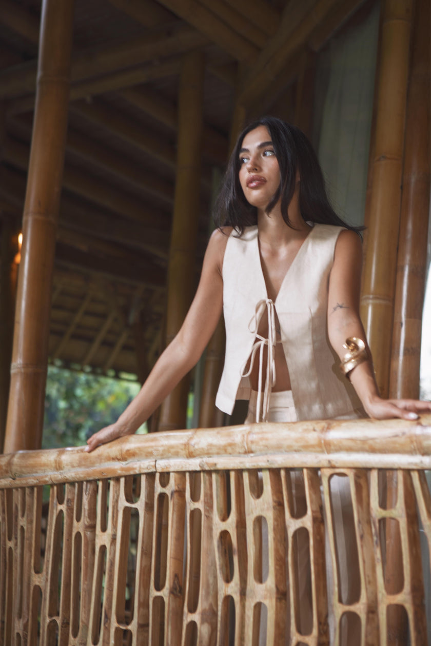 DANIELI SLEEVELESS TOP (IVORY) - RICOCHET