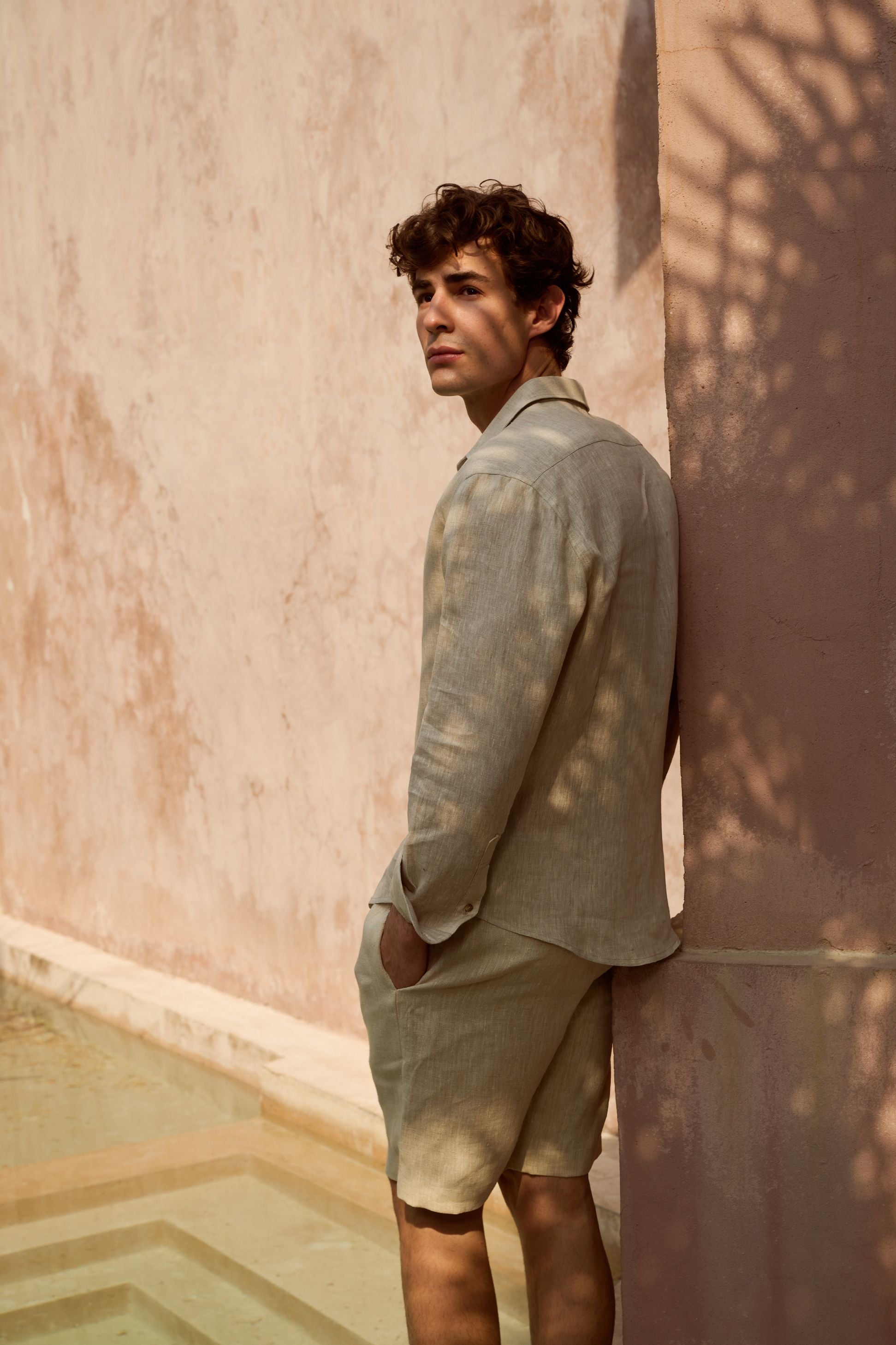 ARMAND PEARL BUTTON SHORTS - RICOCHET