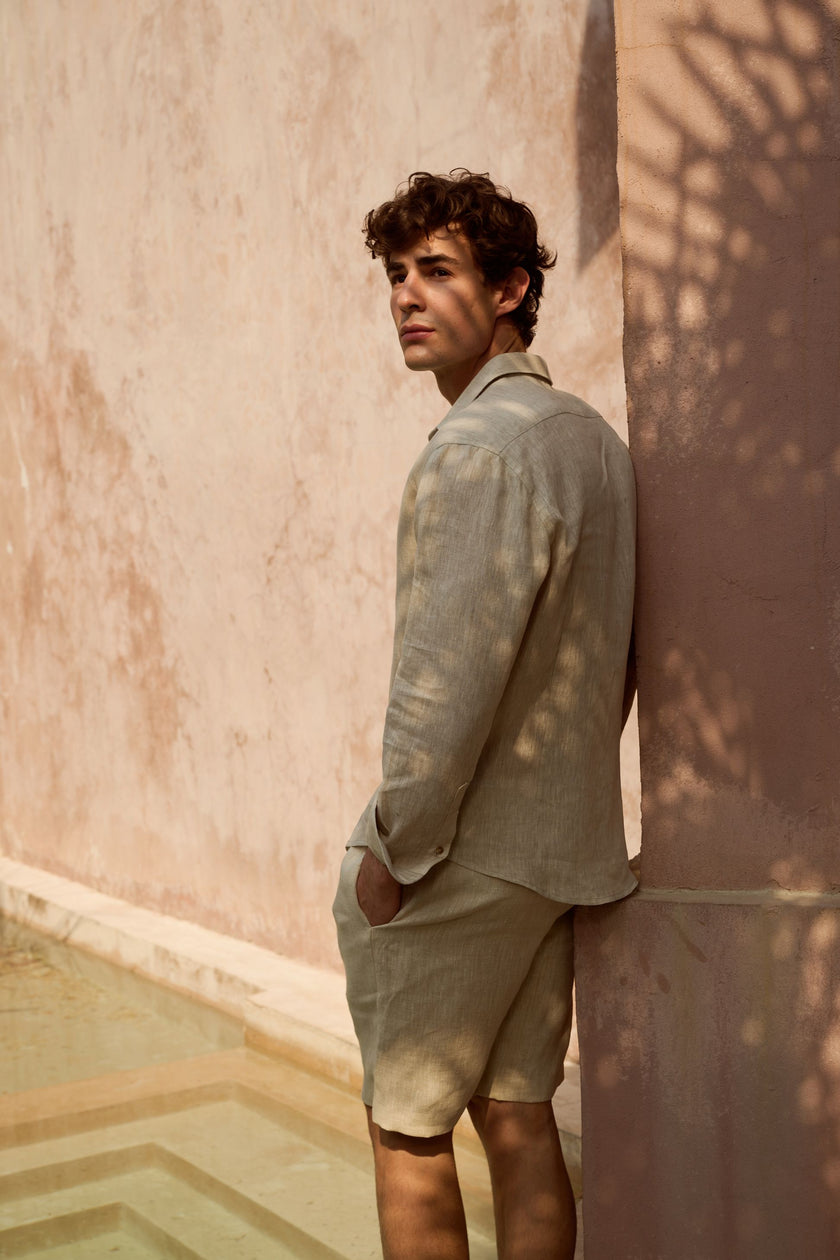 ARMAND PEARL BUTTON SHORTS - RICOCHET