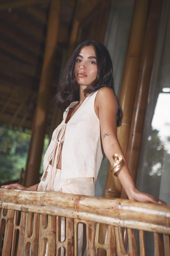 DANIELI SLEEVELESS TOP (IVORY) - RICOCHET