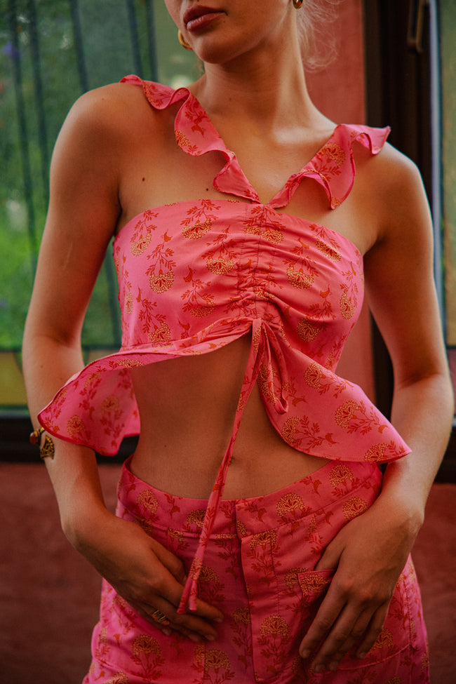 MYRA RUFFLED TOP - RICOCHET