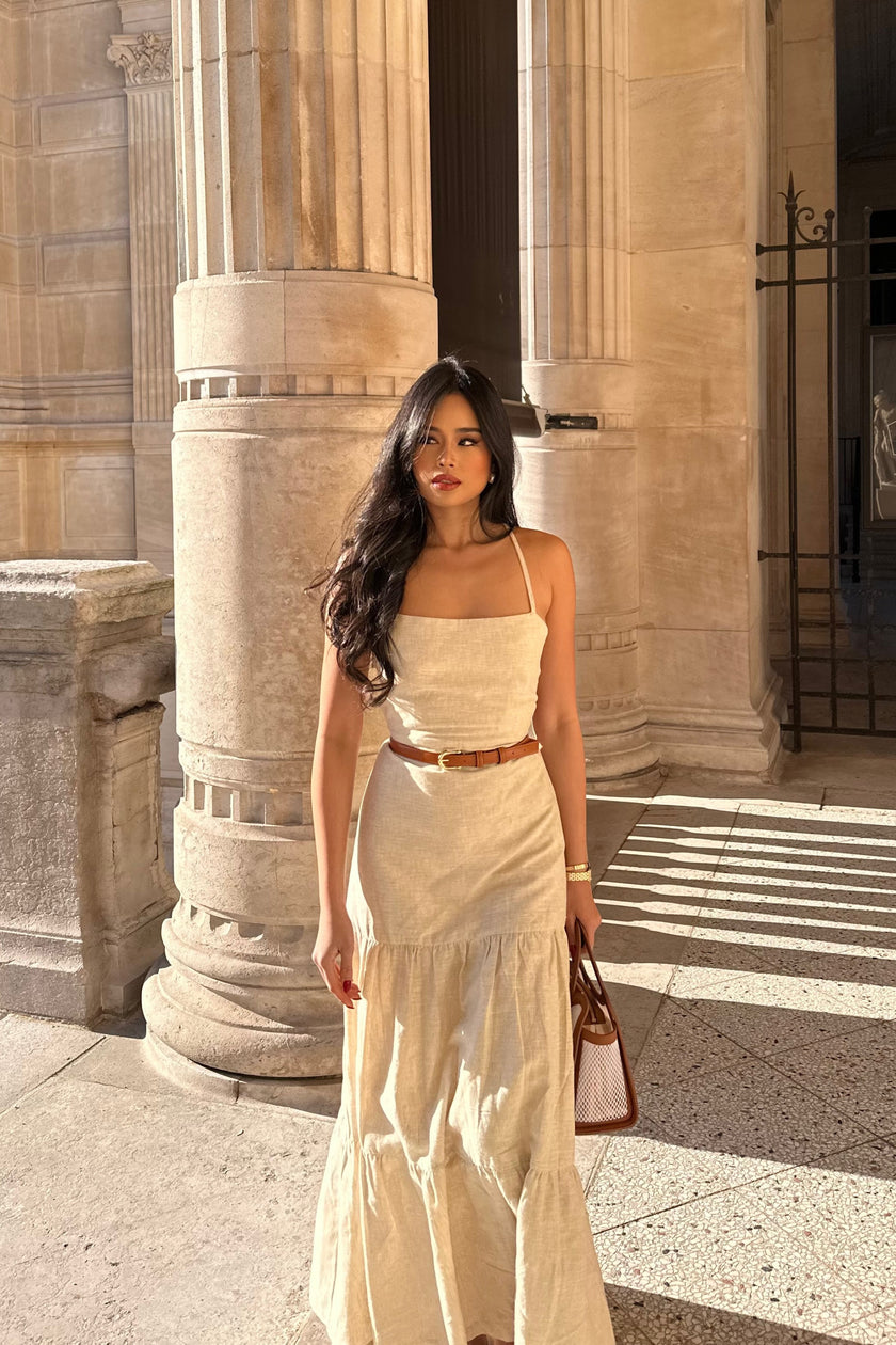 GYASI MAXI DRESS (SAND) - RICOCHET