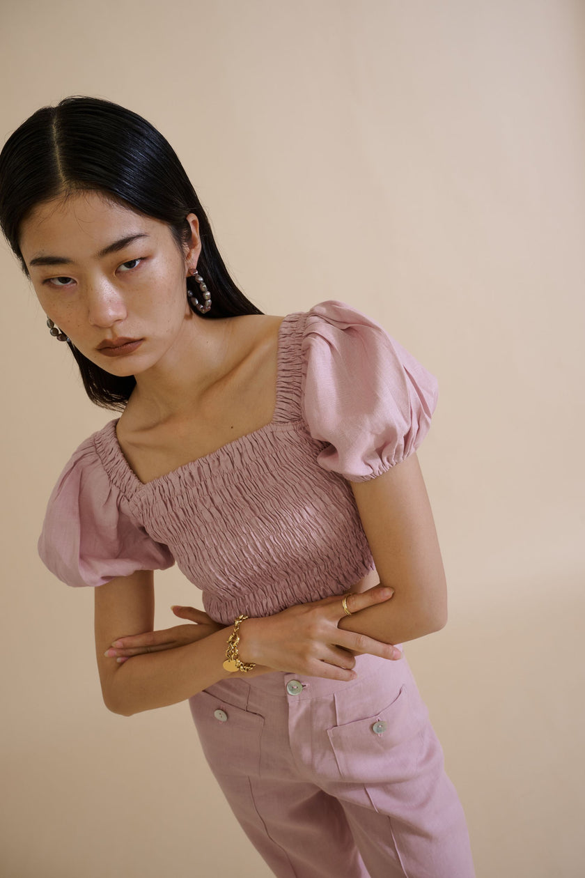 GIA PUFF SLEEVES TOP (BLUSH) - RICOCHET