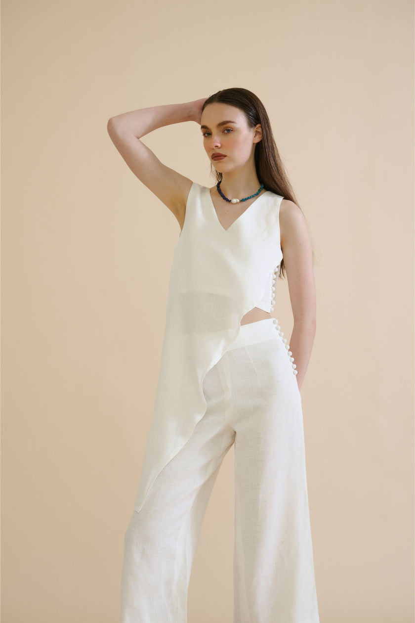 INDAH TROUSER (WHITE) - RICOCHET