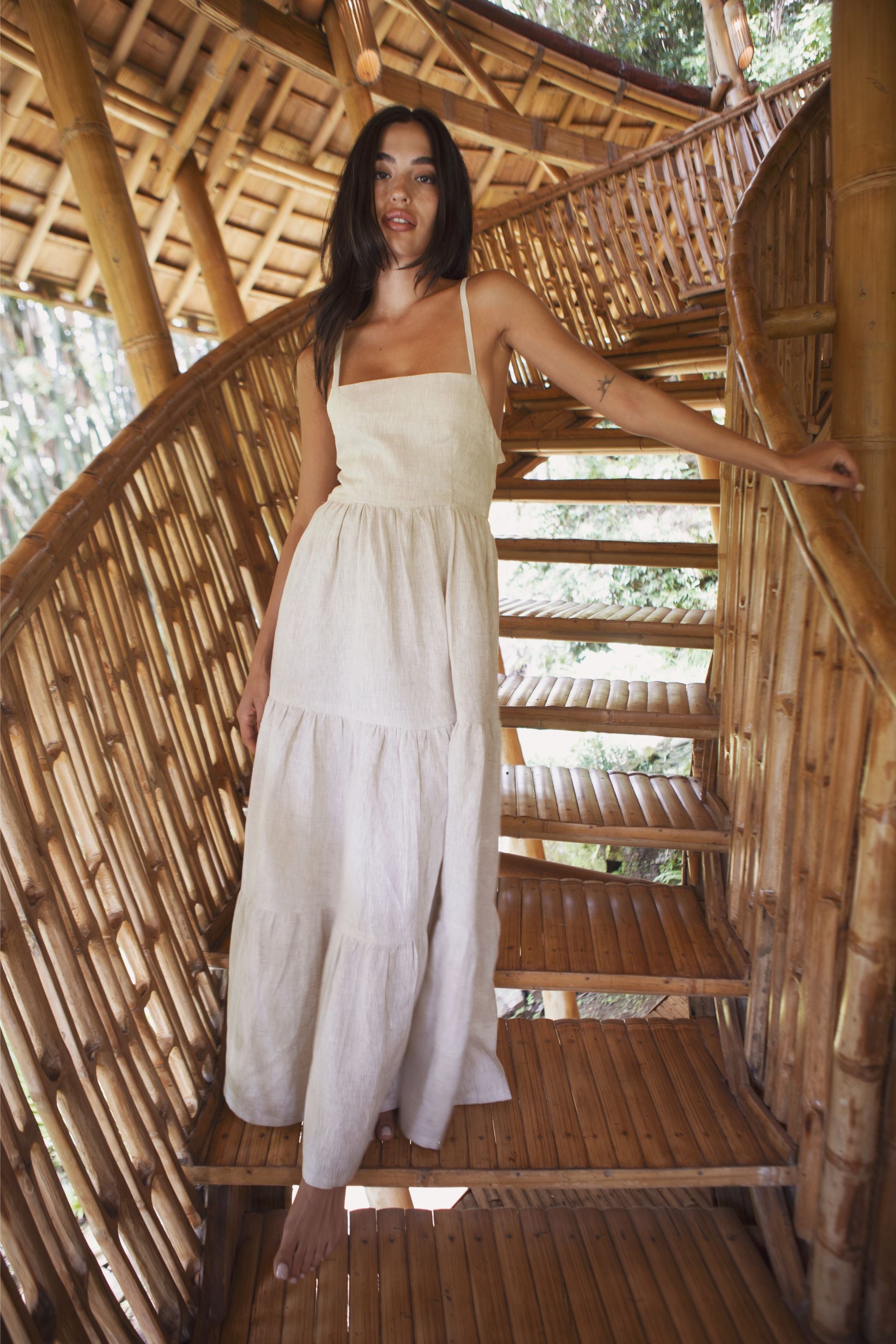 GYASI MAXI DRESS (SAND) - RICOCHET