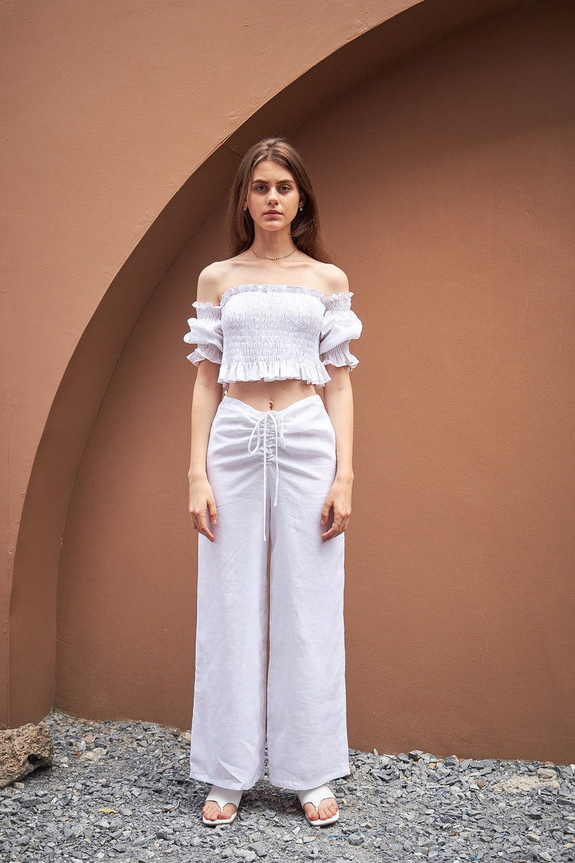 RABIAH TROUSER (POWDER WHITE) - RICOCHET