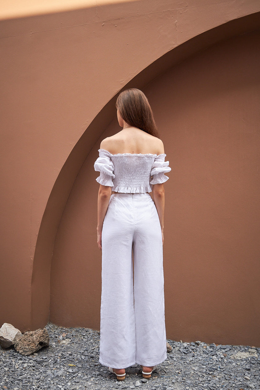 RABIAH TROUSER (POWDER WHITE) - RICOCHET