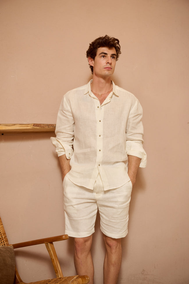 AMIR PEARL BUTTON SHORTS - RICOCHET