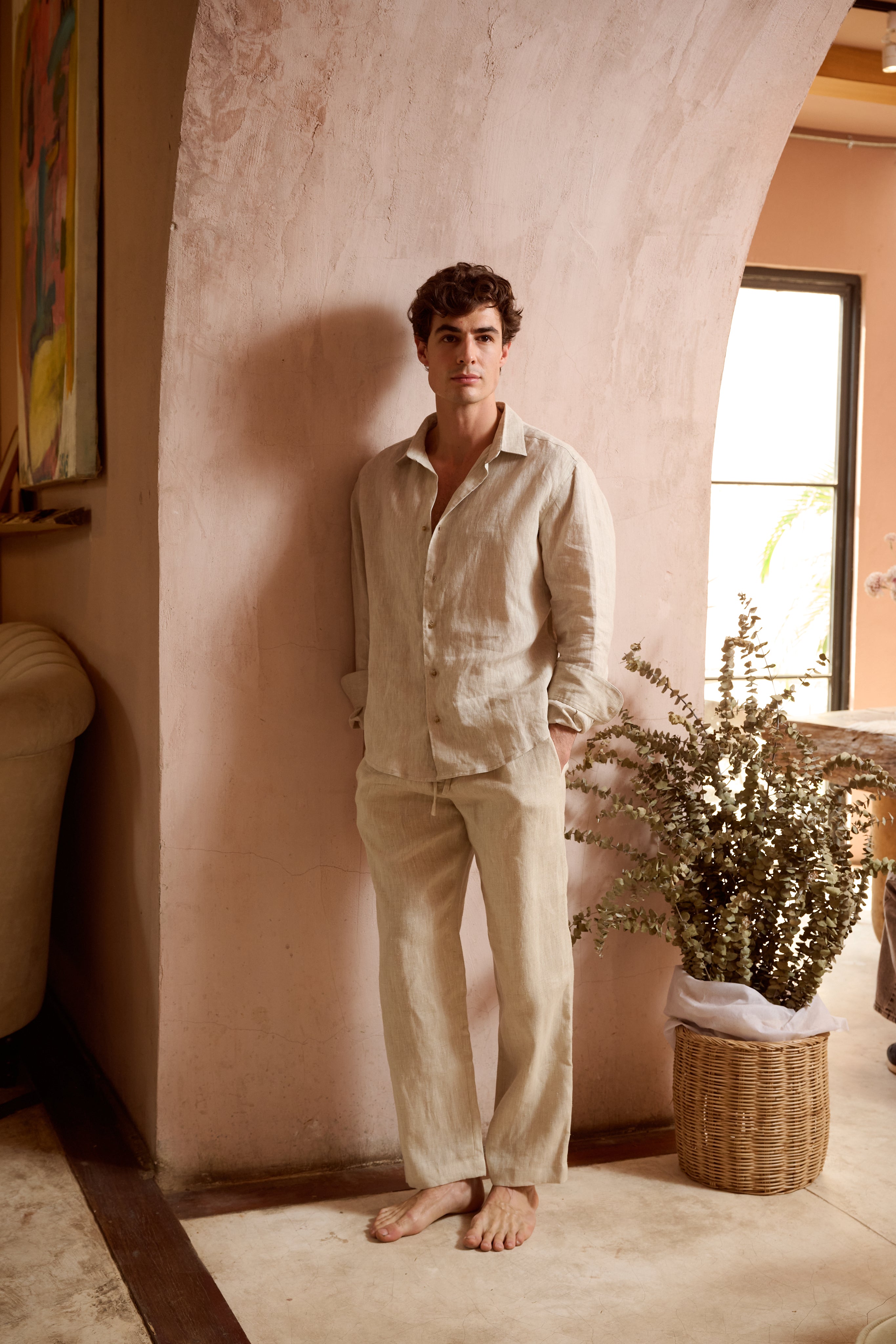 ARMAND PEARL BUTTON TROUSER - RICOCHET