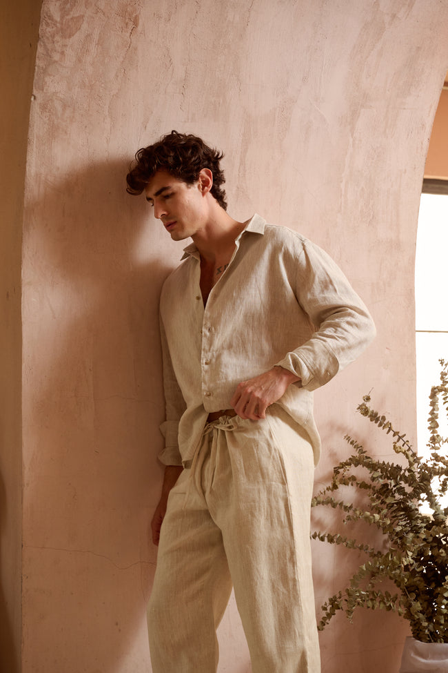 ARMAND PEARL BUTTON TROUSER - RICOCHET