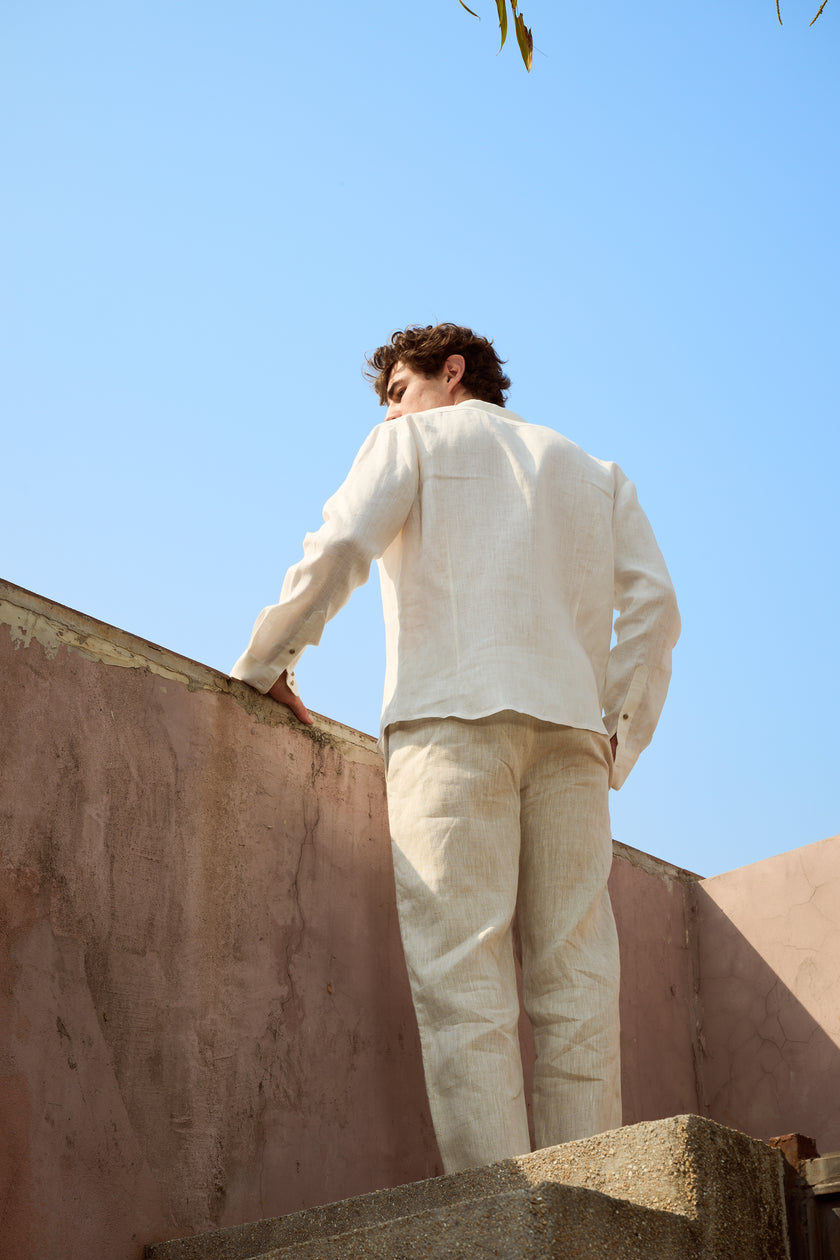 ARMAND PEARL BUTTON TROUSER - RICOCHET