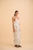 SAANVI RUFFLED MAXI DRESS - RICOCHET