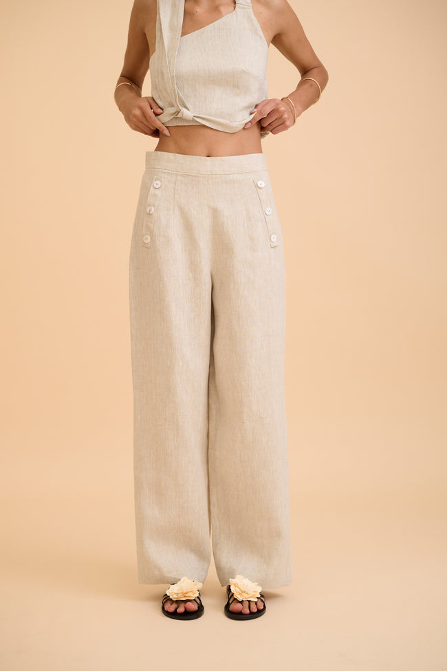 SAANVI PEARL- BUTTONS TROUSER - RICOCHET
