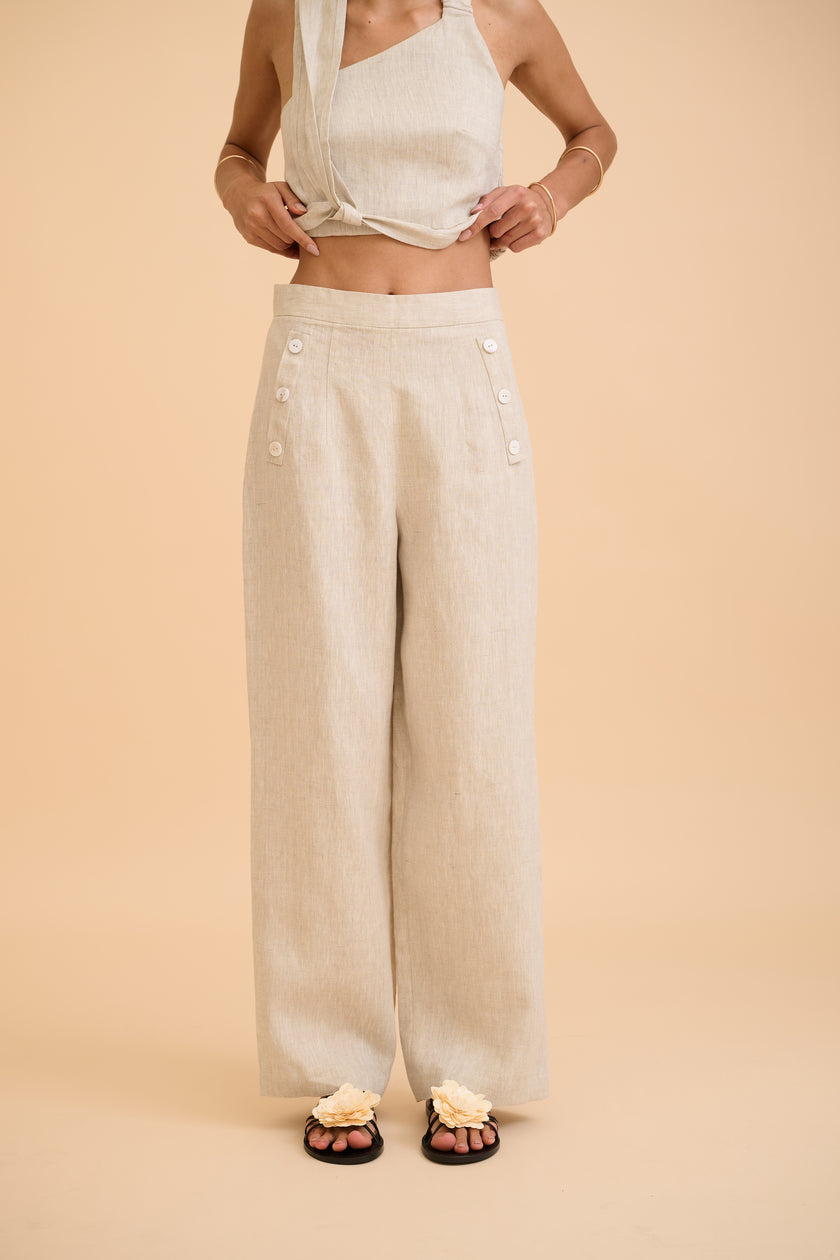 SAANVI PEARL- BUTTONS TROUSER - RICOCHET