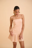 IRENE RUFFLED MINI DRESS - RICOCHET