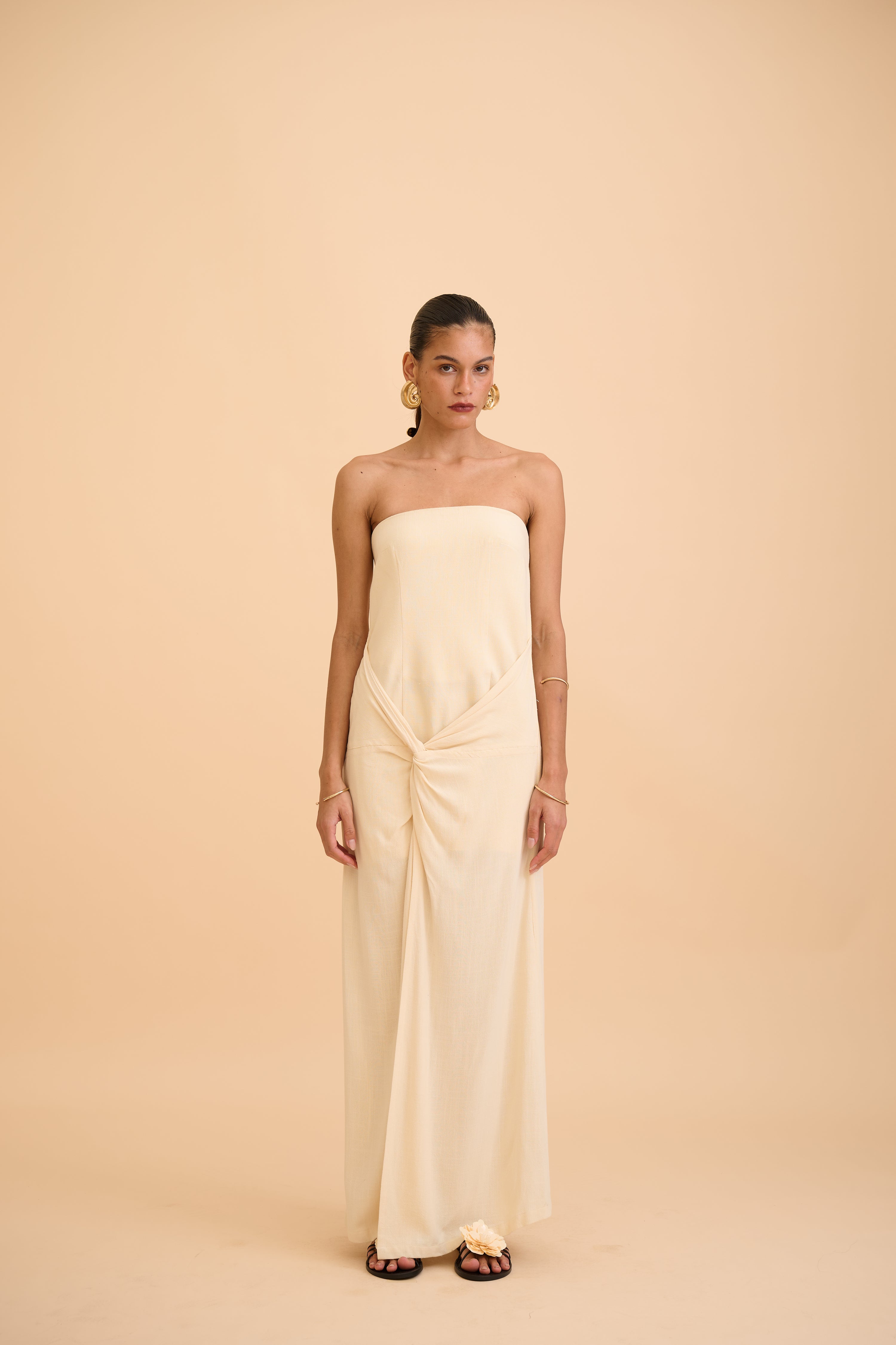 ALINE STRAPLESS MAXI DRESS - RICOCHET