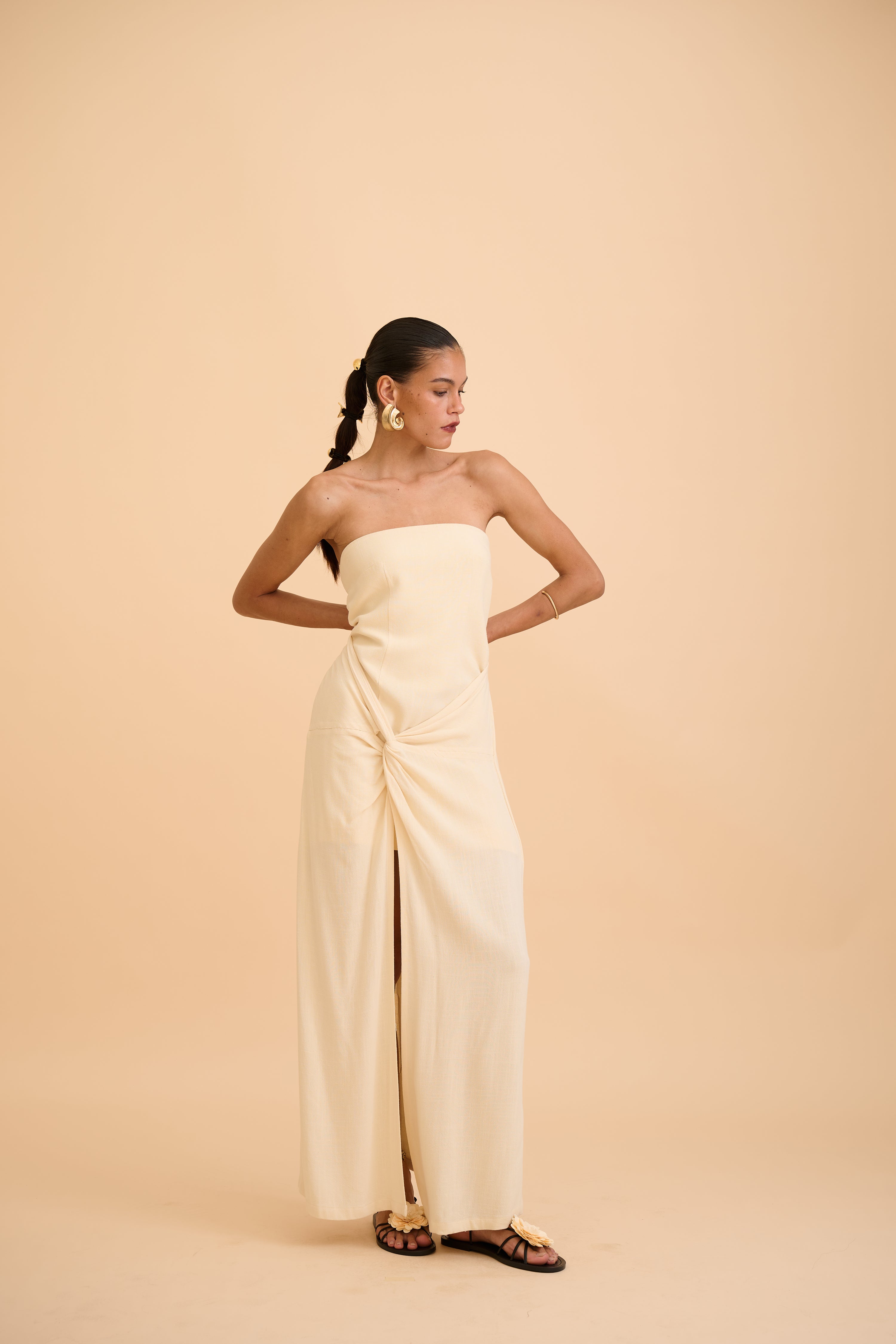 ALINE STRAPLESS MAXI DRESS - RICOCHET