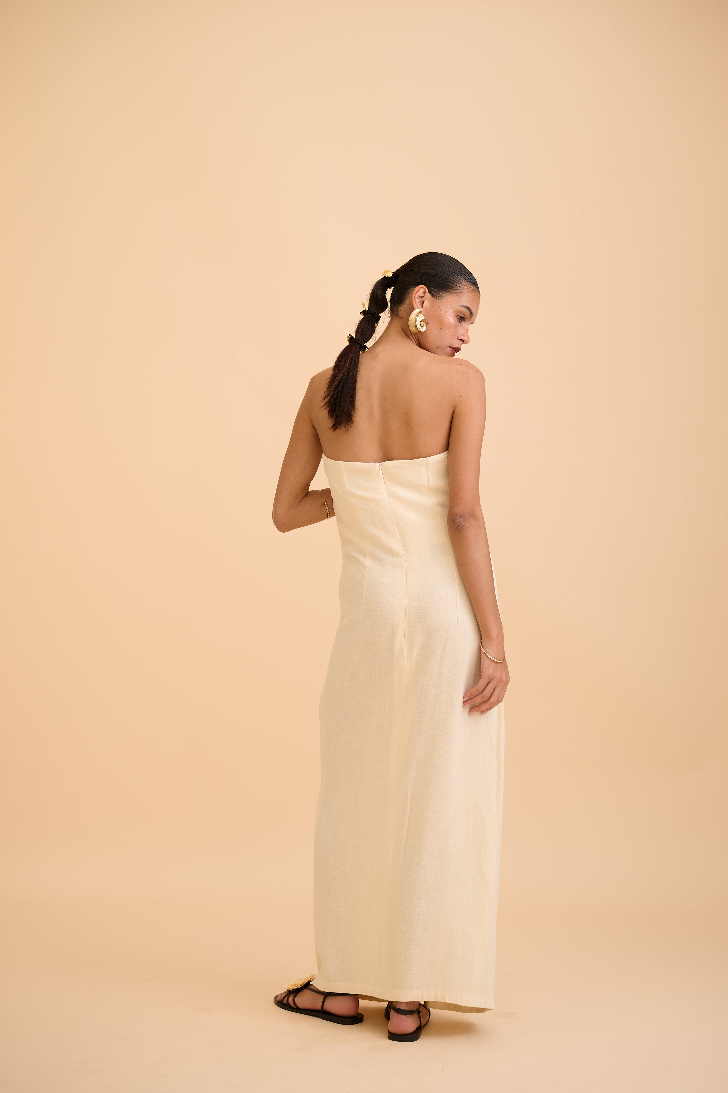 ALINE STRAPLESS MAXI DRESS - RICOCHET