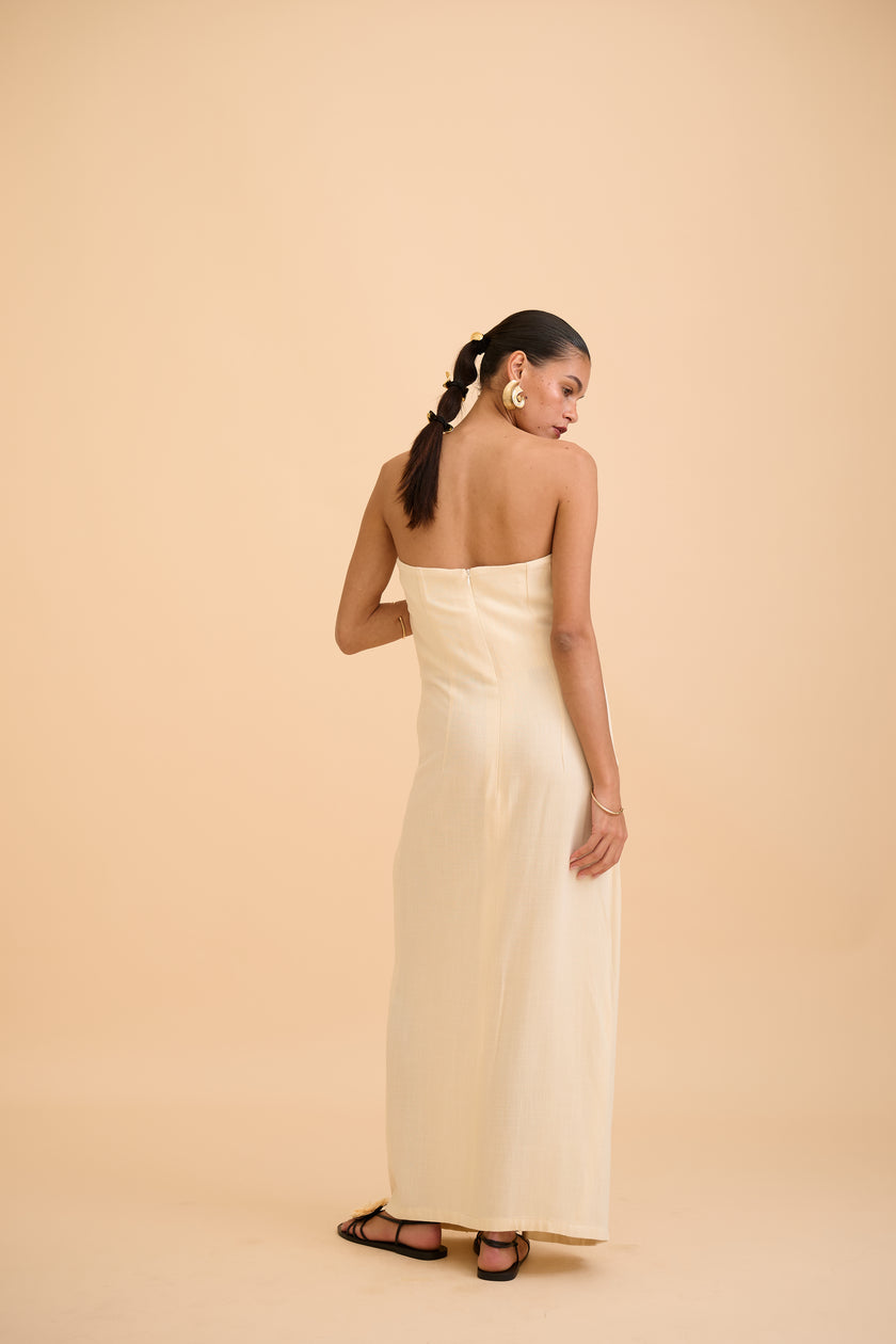 ALINE STRAPLESS MAXI DRESS - RICOCHET