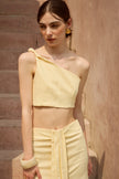 YASEMIN ONE-SHOULDER TOP - RICOCHET