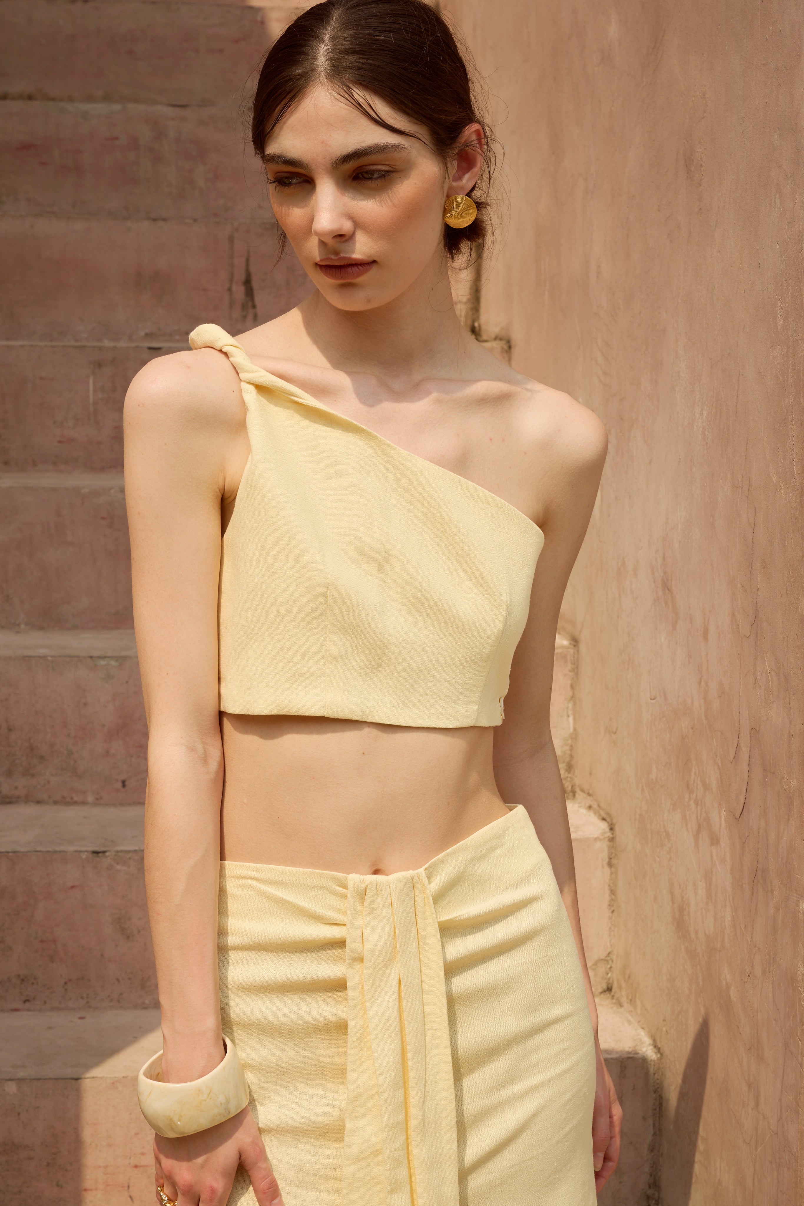 YASEMIN ONE-SHOULDER TOP - RICOCHET