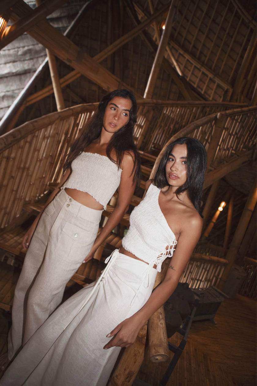 CHARMAINE SKIRT (POWDER WHITE) - RICOCHET