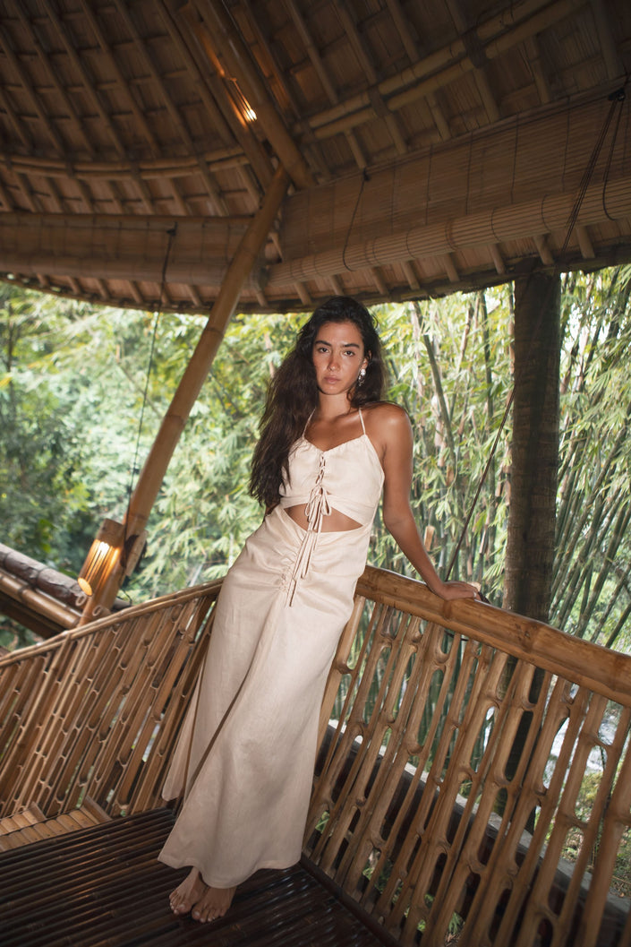 DANIELI CUT-OUT DRESS (IVORY) - RICOCHET
