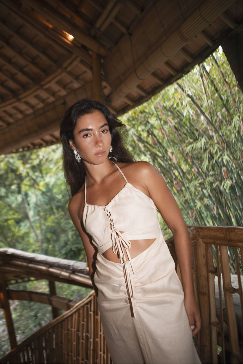 DANIELI CUT-OUT DRESS (IVORY) - RICOCHET