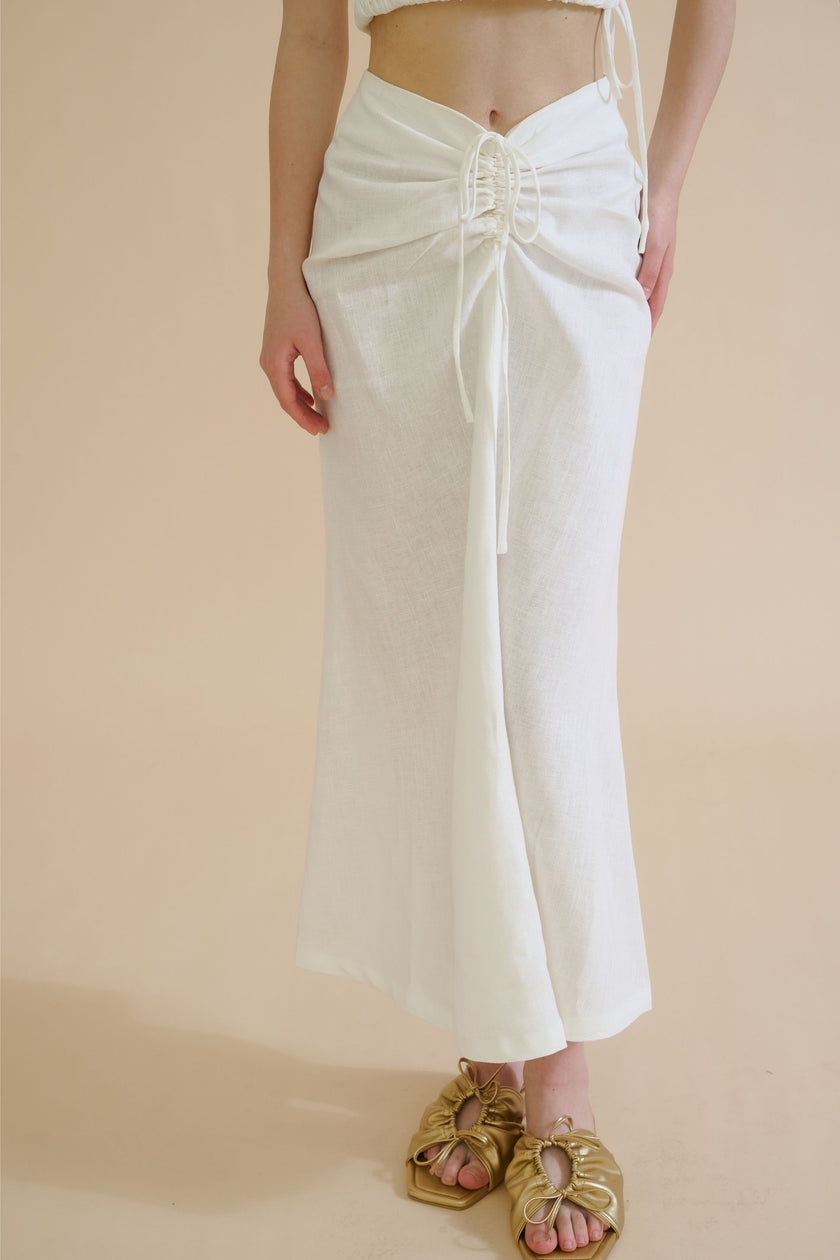CHARMAINE SKIRT (POWDER WHITE) - RICOCHET