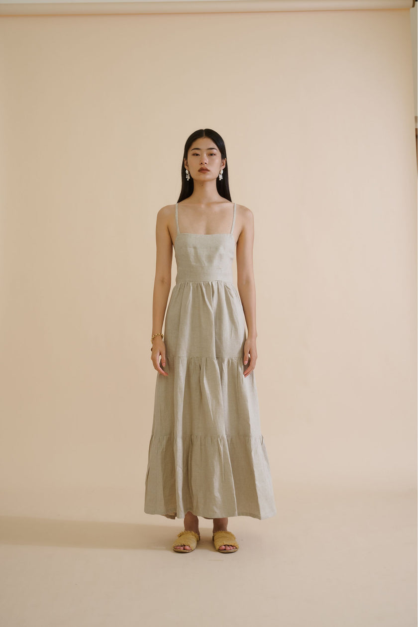 GYASI MAXI DRESS (SAND) - RICOCHET
