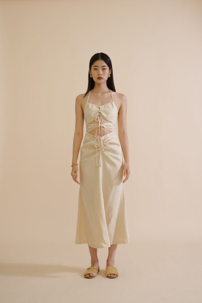 DANIELI CUT-OUT DRESS (IVORY) - RICOCHET