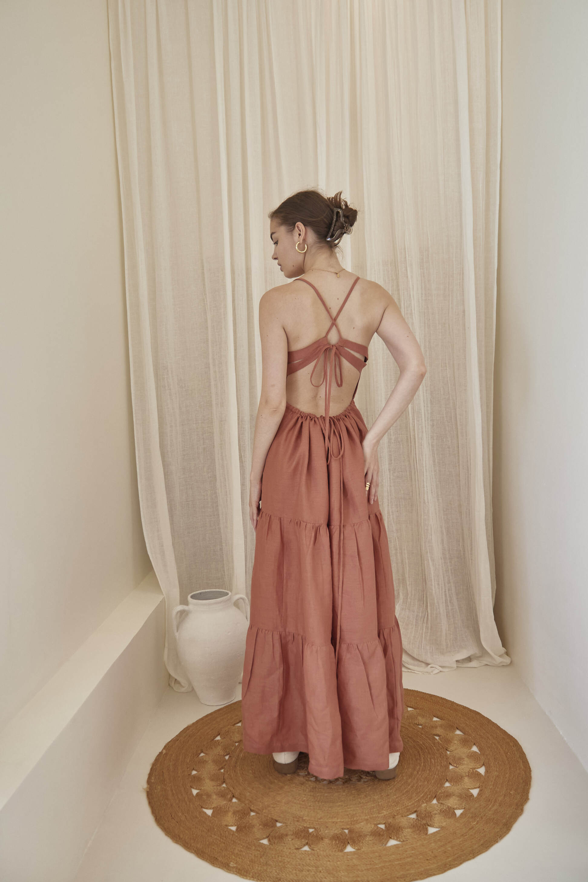 GYASI MAXI DRESS (TERRACOTTA)