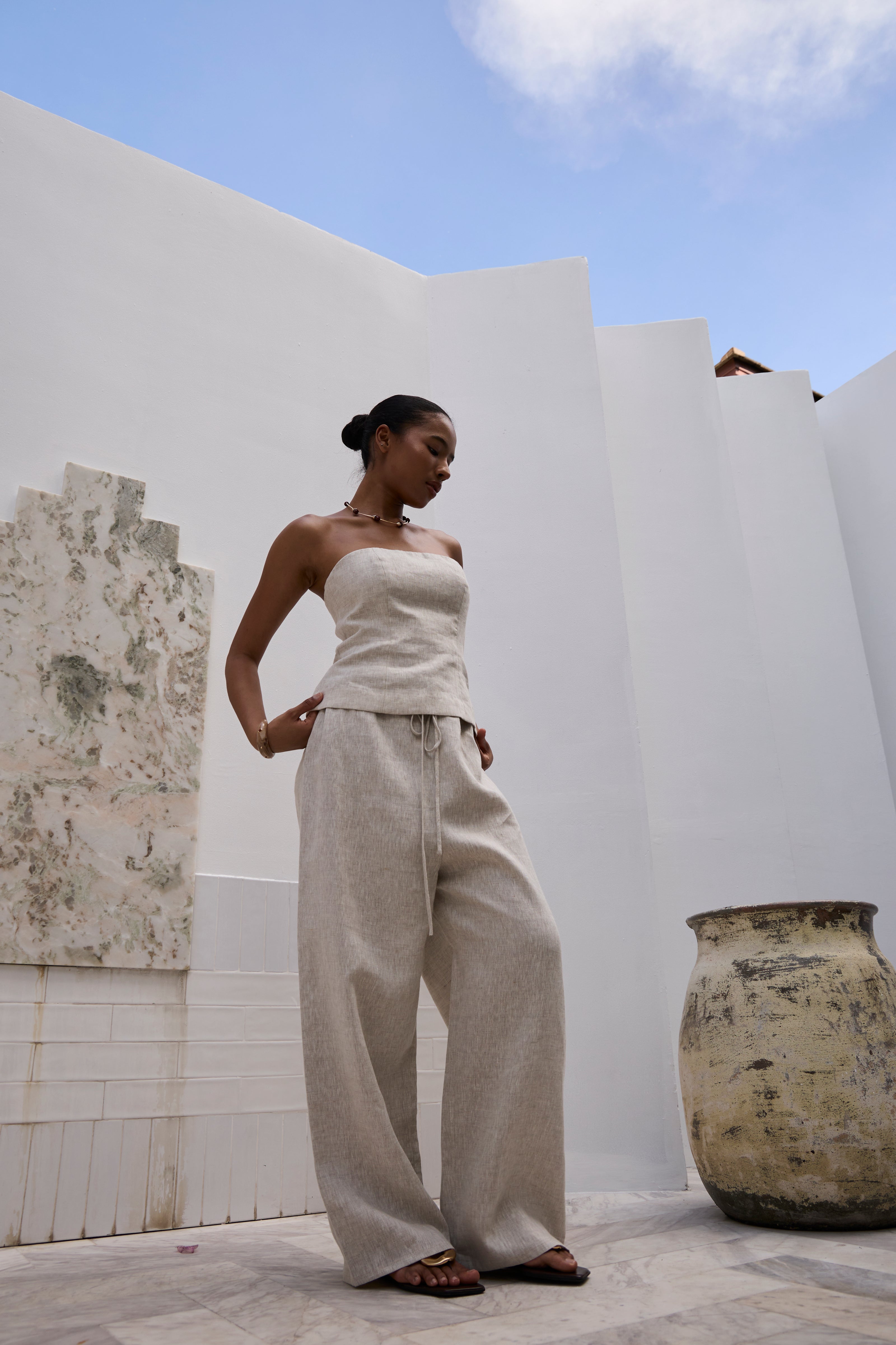 Ayla strapless top (Sand) - RICOCHET